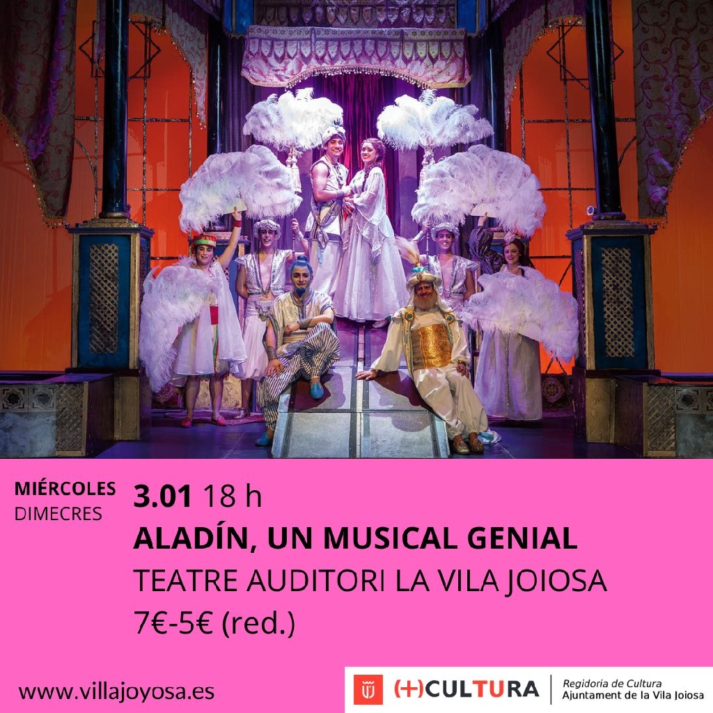 La Villa Joyosa – News: The children's musical “Aladdin is a Great Musical” opens the 2024 cultural program at the Auditore Theater